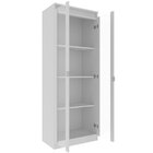 Estante Armário Alta Livreiro Multiuso Office 2 Portas Vidro