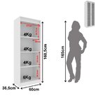 Estante Armário Alta Livreiro Multiuso Office 2 Portas Vidro