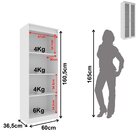 Estante Armário Alta Livreiro Multiuso Office 2 Portas Vidro