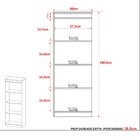 Estante Armário Alta Livreiro Multiuso Office 4 Prateleiras A