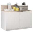 Estante Armário Baixo Escritório 2 Portas Recta Bege Caemmun