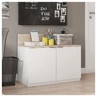 Estante Armário Baixo Escritório 2 Portas Recta Bege Caemmun