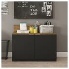 Estante Armário Baixo Escritório 2 Portas Recta Caemmun