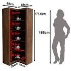 Estante Armário De Canto Aberto P/ Escritório 5 Prateleiras R