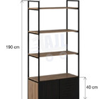 Estante Armário Estilo Industrial Madeira + Metal Organizado