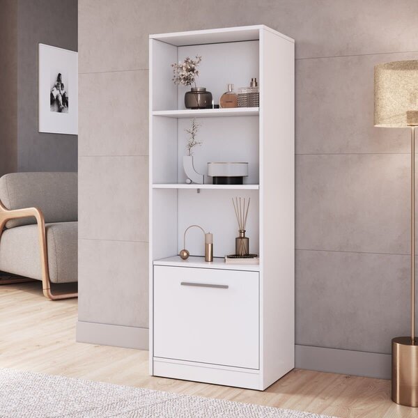 Estante Armário Multiuso Com Compartimento Oculto Lock Branco