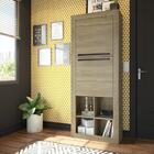 Estante Armário Multiuso Organizador 2 Portas Nichos Noce