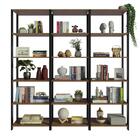 Estante Armário Multiuso Para Livros 177cm Rustic/preto Madesa