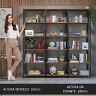 Estante Armário Multiuso Para Livros 177cm Rustic/preto Madesa