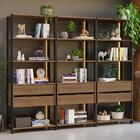 Estante Armário Multiuso Para Livros 6 Gavetas 12 Prateleiras