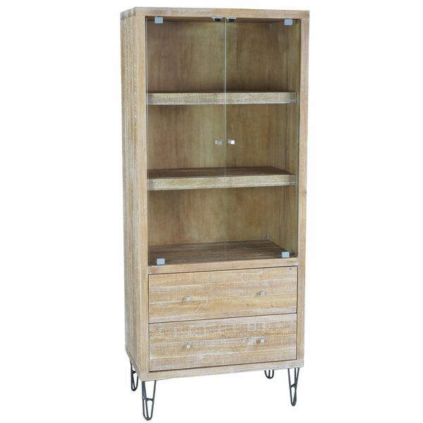 Estante Armário Para Escritório Vitrine Milazzo Com 02 Portas