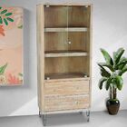 Estante Armário Para Escritório Vitrine Milazzo Com 02 Portas