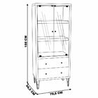 Estante Armário Para Escritório Vitrine Milazzo Com 02 Portas