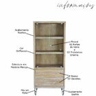 Estante Armário Para Escritório Vitrine Milazzo Com 02 Portas