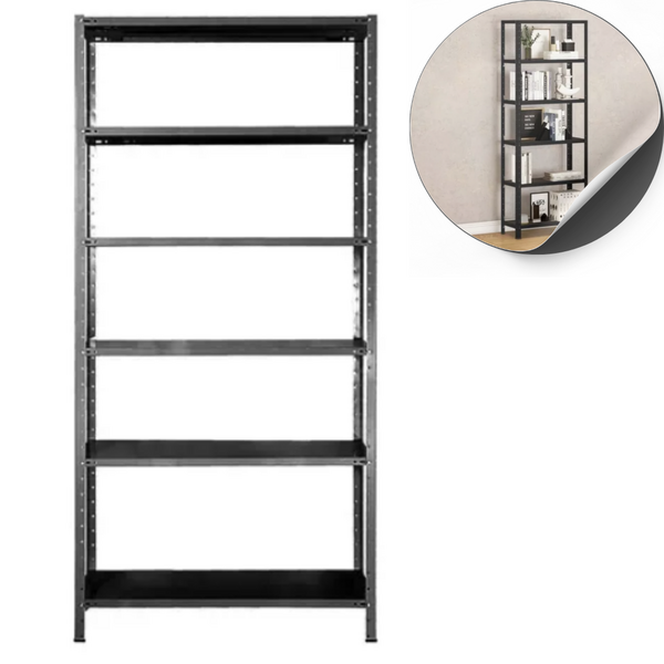 Estante Armário Prateleira Aço 70cm 6 Bandejas - Preto