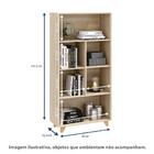 Estante Aurora Com 4 Nichos - Natural/verde