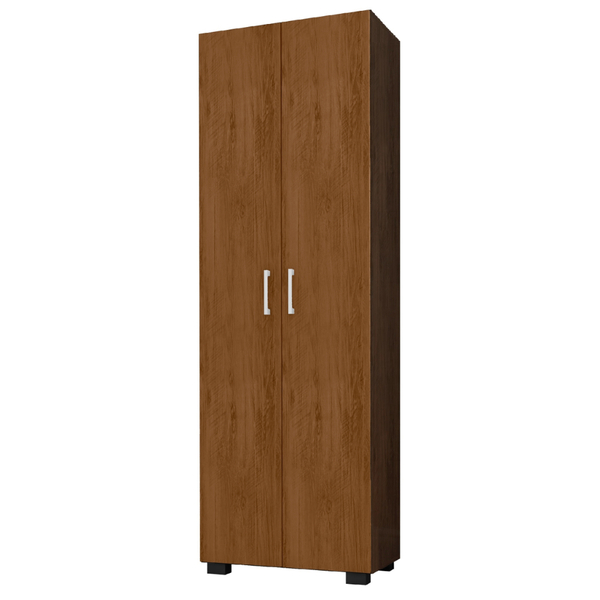 Estante Avelã De Madeira Sala 5 Prateleiras E Portas Freijó