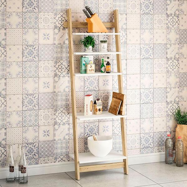 Estante Bahamas 5 Prateleiras Branco Politorno