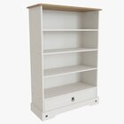 Estante Baixa 119,5x82,5cm 1 Gaveta Smile Creme/carvalho