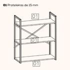 Estante Baixa 3 Prateleiras 87x72 Cm Li007 Kpb