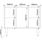 Estante Baixa 5 Nichos Infinity  Macadâmia