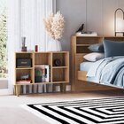 Estante Baixa 5 Nichos Infinity  Macadâmia