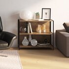 Estante Baixa 90cm Steel Quadra  Vermont/preto