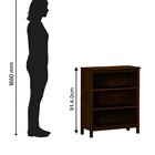 Estante Baixa Com 2 Prateleiras Madeira Maciça Maia Amêndoa