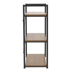Estante Baixa Com 3 Prateleiras Freijo/Preto Fosco