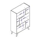 Estante Baixa Com Nichos Rt3015 Movelbento