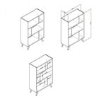 Estante Baixa Com Nichos Rt3015 Movelbento