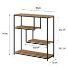 Estante Baixa Florença Carvalho E Preta