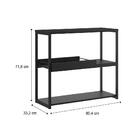 Estante Baixa Preta Com Bandeja