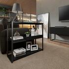 Estante Baixa Preta Com Bandeja