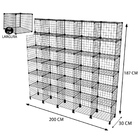 Estante Balcão Aramado 40cm Largura 30 Nichos Preto 3x4