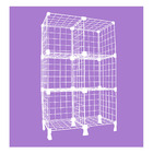 Estante Balcão Expositor Aramado 06 Nichos Branco