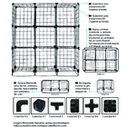 Estante Balcão Expositor Aramado 09 Nichos Preto