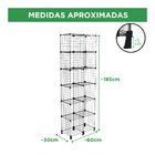 Estante Balcão Expositor Aramado 12 Nichos Vertical Branco