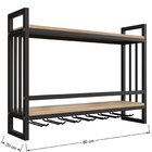 Estante Bar Onix Ambiente Principal Escritório Preto /amadeir