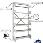Estante Biblioteca De Parede Com 06 Bandejas - 1,98x0,96x0,33