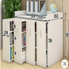 Estante Biblioteca Para Escritório Lobato 4 Gavetas 100% Mdf