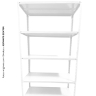 Estante Bipartida Com 5 Bandejas Branca 40cm