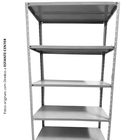 Estante Bipartida Com 5 Bandejas Cinza 30cm