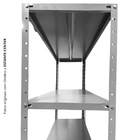 Estante Bipartida Com 5 Bandejas Cinza 40cm