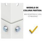 Estante Bipartida Com 6 Bandejas Branca 40cm