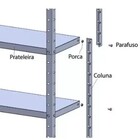 Estante Bipartida Com 6 Bandejas Branca 40cm