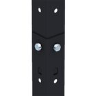 Estante Bipartida Com 6 Bandejas Preta 30cm