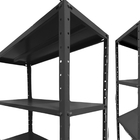 Estante Bipartida Com 6 Bandejas Preta 30cm