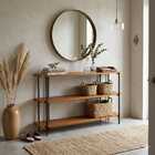 Estante Buffet Madeira Hall De Entrada Escritório Moderno Ind