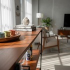 Estante Buffet Madeira Hall De Entrada Escritório Moderno Ind